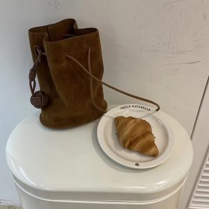 MBH2424 Autumn Winter New Minimalist Matte Leather Bucket Bag Crossbody Shoulder Bag