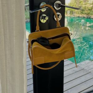 MBH Women's Toast Boston Bag Faux Suede Shoulder Handbag with Strap
