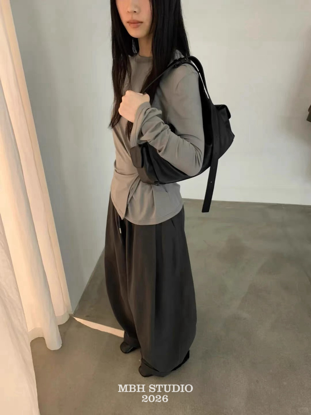 MBH Korean Dongdaemun Hobo Bag 2026 New Casual Relaxed Style Premium Leather Shoulder Bag - Image 3