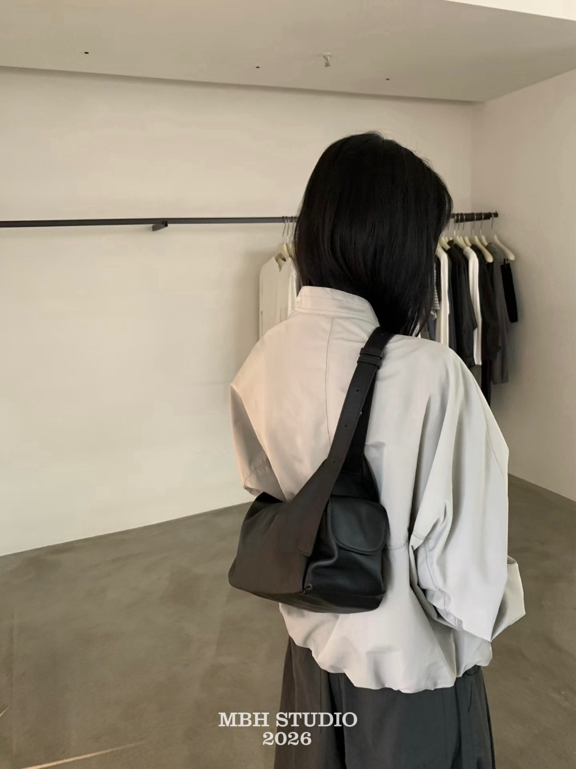 MBH Korean Dongdaemun Hobo Bag 2026 New Casual Relaxed Style Premium Leather Shoulder Bag - Image 4